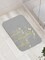 Ambesonne Grey and Yellow Bath Mat, Under The Sea Inspired Flowers Abstract Swirls Backdrop, Plush Bathroom Decor Mat with Non Slip Backing, 29.5" X 17.5", Grey Yellow